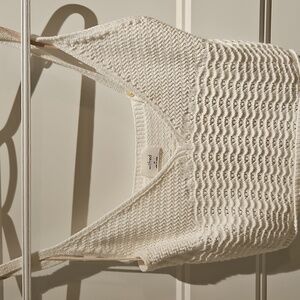 Wilfred White Knit Crop Top